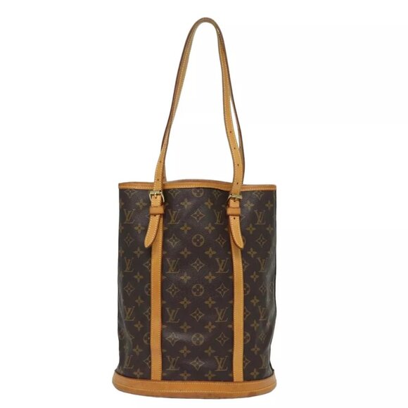 authenticity guaranteed LOUIS VUITTON Monogram Bucket GM Shoulder Bag - Picture 1 of 16
